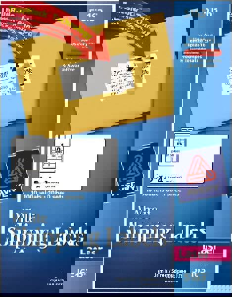 Shipping Labels W/ Trueblock Technology, Laser Printers, 2 X 4, White, 10/sheet, 100 Sheets/box